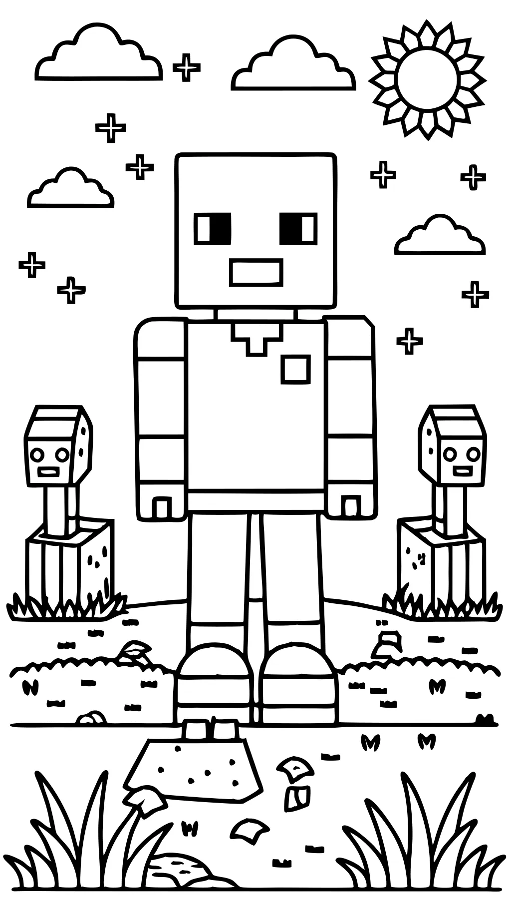 free printable minecraft coloring pages